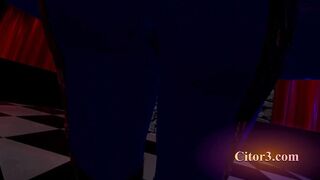 Citor3 3D VR Game: SFM dungeonfemdom lover pvc hand job cum again twice; cum inside mouth