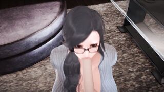 Babe female teacher♥(oral sex and footjob♥)(セクシーな先生♥)