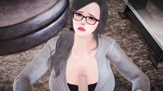 Babe female teacher♥(oral sex and footjob♥)(セクシーな先生♥)
