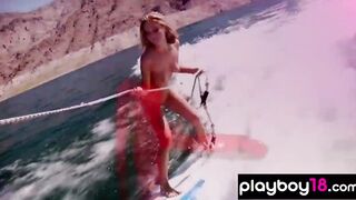 Long boobed badass Beauty Lauren Fogle and her GFs love