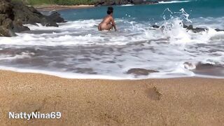 Long Butt Hispanic milf on a Naked Beach - Trending