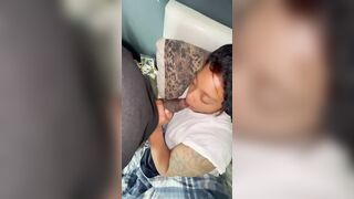 To tired to plowed so ex GF gives me oral sex