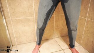 Ex-Wife peeing her jeans