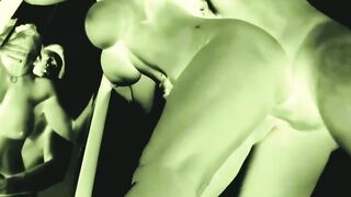 Friends hot wifey takes penis standing up against mirror! Tight snatch wiggle made me cum!