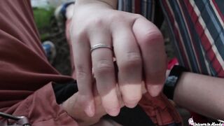Hottie Outdoors Fellatio and Doggy Style - Creampie