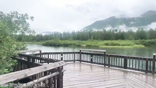 Fucking at a homemade lake into Alaska