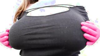 women Shows Her Long Melons