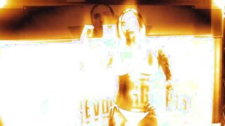 Sophia Locke inside Hard Naked Wrestling against Ruckus gagging on
