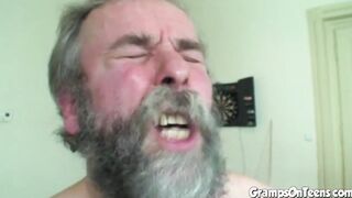 Red Goddess Barely Legal Lick Snatch and Banged! by Gramp