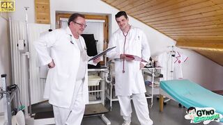 Dirty bitch Sharlotte Thorne examined and made to cum by