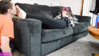 TSM - Amber lets me worship her foot before smothering me with them