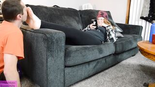 TSM - Amber lets me worship her foot before smothering me with them
