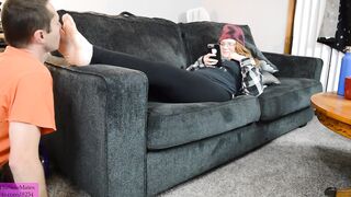 TSM - Amber lets me worship her foot before smothering me with them
