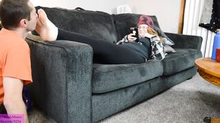 TSM - Amber lets me worship her foot before smothering me with them