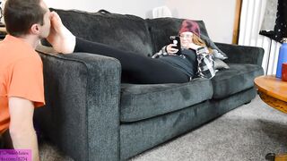 TSM - Amber lets me worship her foot before smothering me with them