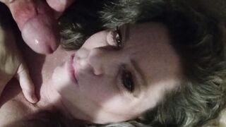 Catalina creampie facial from new next door