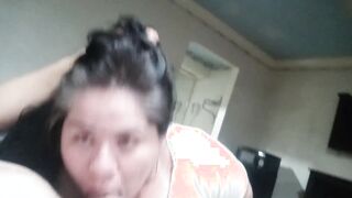 BBW Milf deepthroats a penis then gets her fat vagina fuck