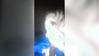 Dumb white bitch sucking off bbc