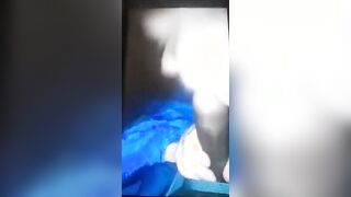 Dumb white bitch sucking off bbc