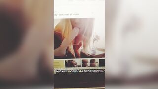 I want to wear your pre cum as my lipstick baby. Blonde nympho wifey sucking off her friend at home