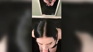 Smacking a dime while she blows my penis