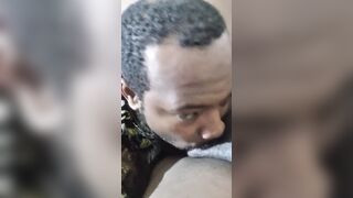 Long Ass African Gets Her Fat Soak Twat Blown And Licked With Passion By the big black cock Cookie Monster