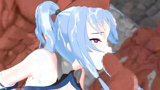 【MMD R-teen SEX DANCE】HOT 3 WAY VS EXTREME DICK ROUGH SEXセックス[MMD R-18]