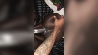 Cumshot ebony cunt