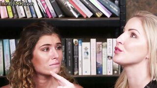 British cfnm babes jerking and blowing dick into 3some