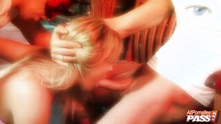 4k Gangbanged And Dped Big Tit Blonde Vixen