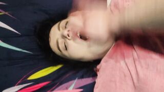Eighteen Chubby Squirting and Slap On Face