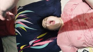 Teenie Chubby Squirting and Slap face