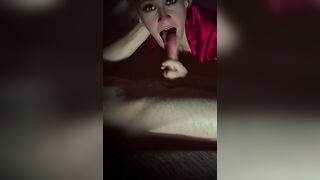 Hoe loves sucking off daddies penis