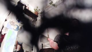 V 719 Giantess finds man pinned by her big lingerie and plays with him