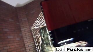 Cutie Dani Daniels A Trapped Bitch Into A Dog Cage