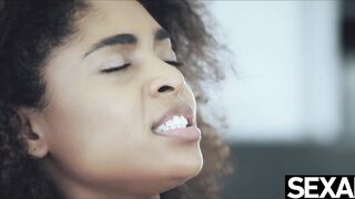 Super african Brazilian goddess gets her fix of caffeine and penis