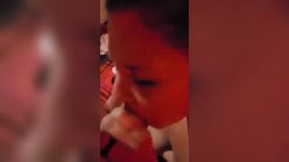 Filthy milf take my cum all over her face
