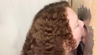 Hottie ex-wife servicing at the glory hole bbw ssbbw cumslut