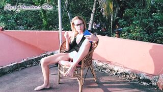 Blonde Goddess With Dildo Into Her Vagina Taking Selfies Public