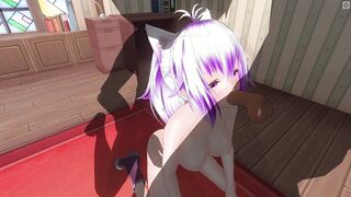 3D ANIMATED College Girl gets plowed inside all holes