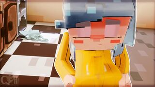 【MMD R-19 yo SEX DANCE】MINECRAFT BEAUTY DELICIOUS BOOTY EXTREME SEX INTO THE KITCHEN YUMMY BJ ハードセックス [MMD]