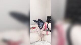 Juicy bitch blows my cock and sat on it with her butt