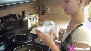 Sweet Flat Chested Blondie Emi Clear Cooks Something For You