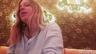 Slutty goddess Outdoor Masturbates Cunt into Restaurant Bathroom