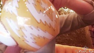 Slutty goddess Outdoor Masturbates Cunt into Restaurant Bathroom