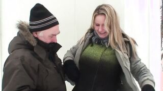 Teenie Banged inside the Snow