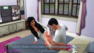 SluttyGFSims - Ep.three Part one Hotwife Cucks Her Bf While He's At Work With a bbcs