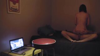Bound to stool and pounded with an anal ending