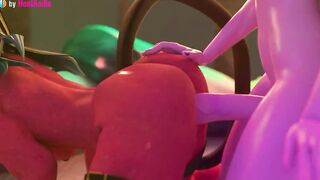 Phylia and Amaranth Futa Anal Cummed with X Ray (with sound) 3d animation animated cartoon game ASMR