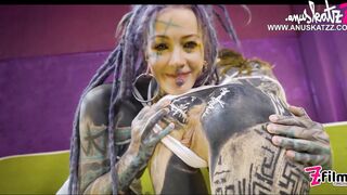Lesbo tattoo girls having double penetration fun with toys. All Anuskatzz clips here: Z-filmz